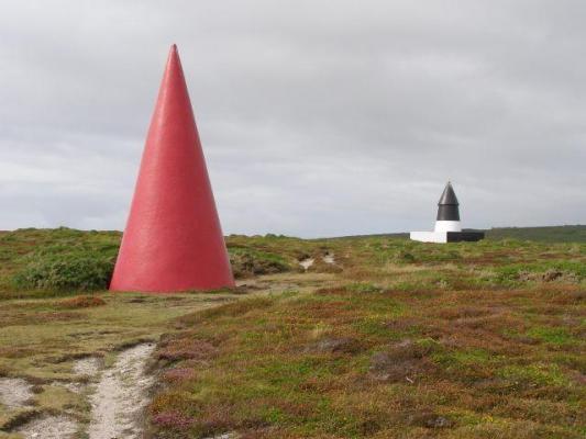 19th Century Daymark navigation aid near Gwennap Head Station