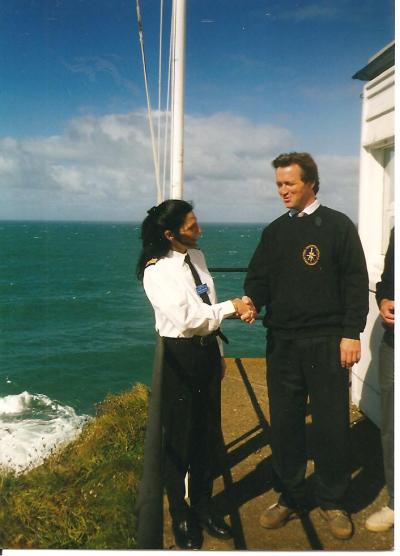 NCI Cape Cornwall opening by Andrew George MP with Station Manager Annie Peacock