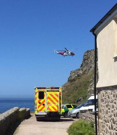 Medical evacuation from NCI Cape Cornwall following a suspected heart attack