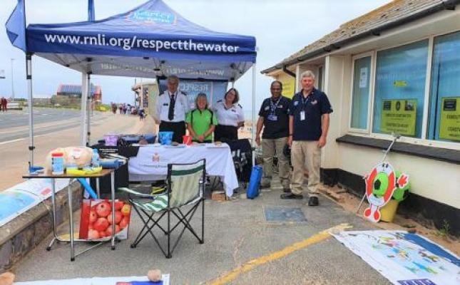 NCI Exmouth drowning prevention display at station