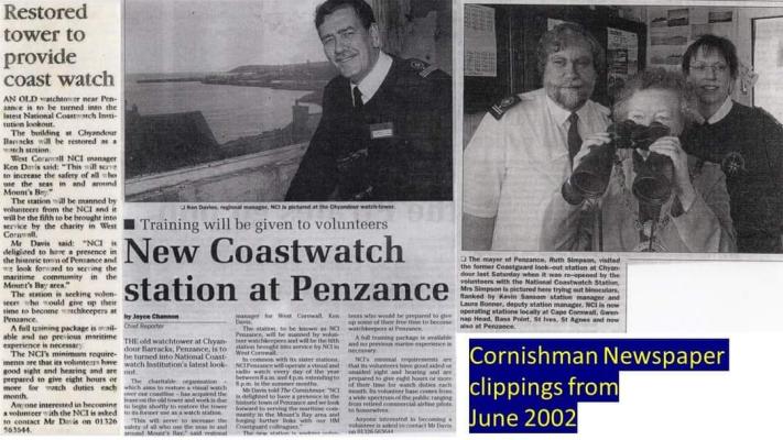 Newspaper articles about NCI Penzance opening