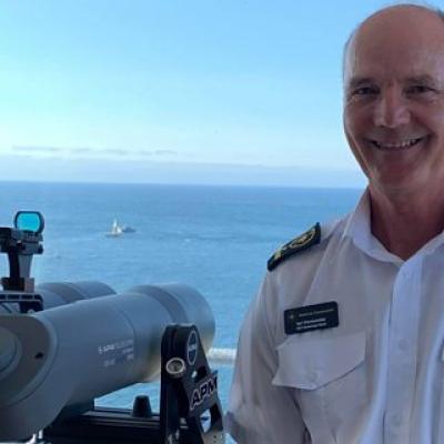 NCI Gwennap Head Station Manager Ian Vinnicombe on the National Coastwatch Day BBC radio broadcastr