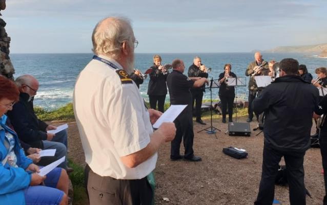 NCI Cape Cornwall team at the Boat Cove open-air St Peterstide service