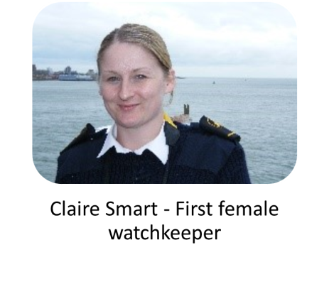 Claire Smart, the first female watchkeeper at NCI Gosport