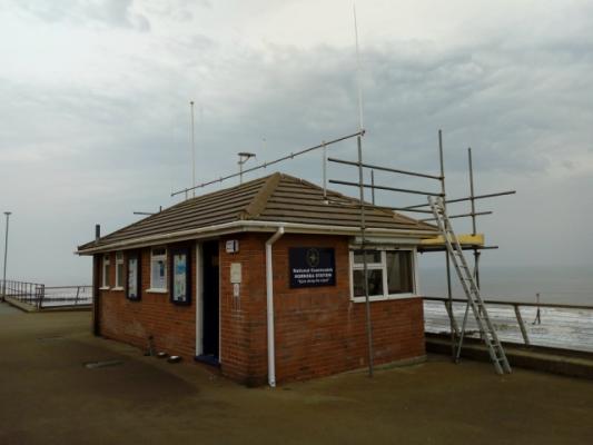 NCI Hornsea constructing their antenna boom during Covid lockdown