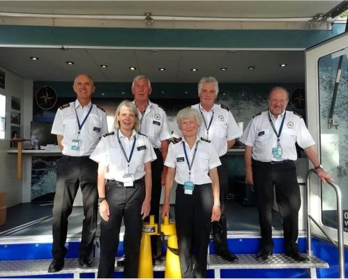 NCI Hengistbury Head team manning the Exhibition trailer at the Southampton Boat show