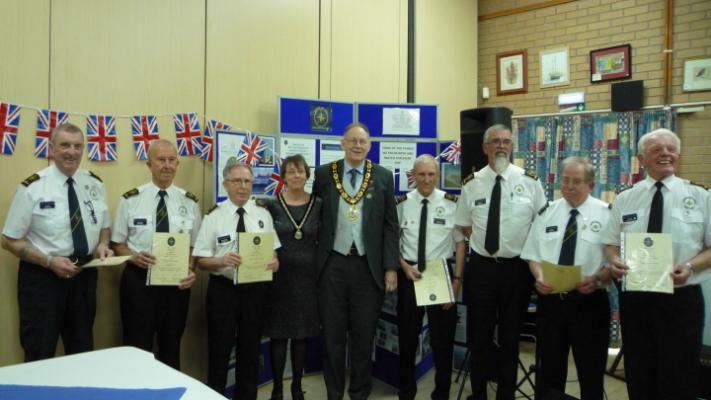 10 years Award Recipients with Mr & Mrs S. Palmer Mayor of Mablethorpe & Sutton on Sea