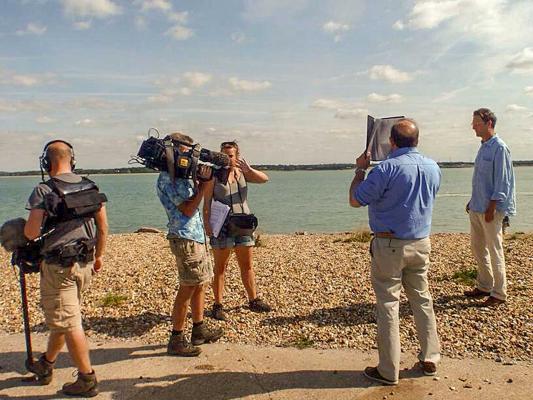 BBC Coast programme recording at and below Calshot Tower