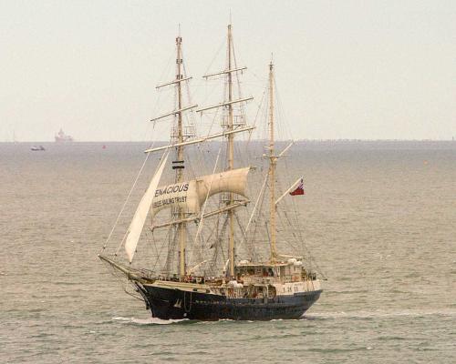 Training Ship Tenacious passing  Calshot Tower