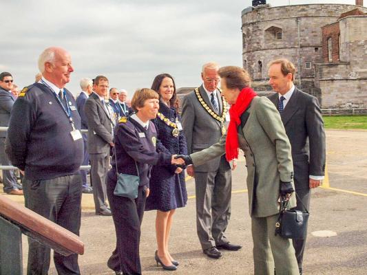 HRH The Princess Royal is greeted by NCI Chairman