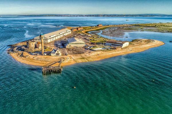 Calshot Spit from the air (photo John Baker Photography)