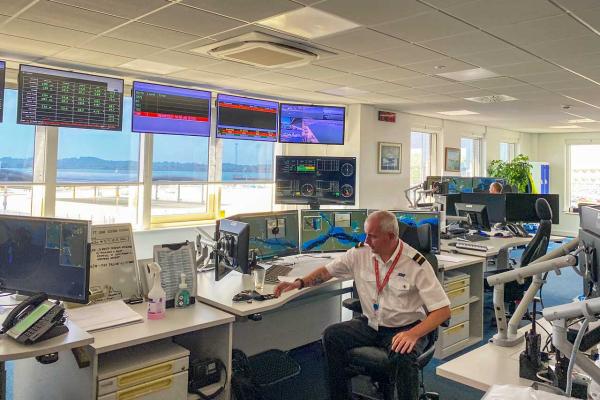 Calshot watchkeepers visit Southampton Vessel Traffic Services 