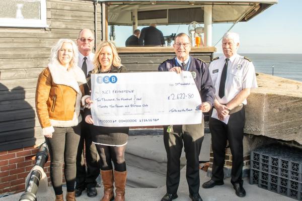 Twins take a winter dip in the sea to raise funds for NCI Felixtstowe