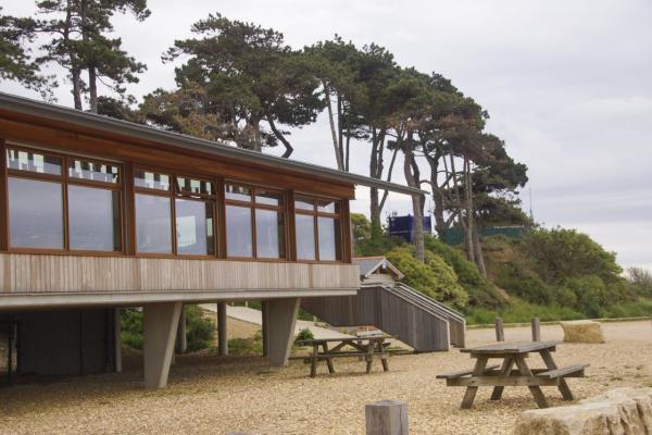 The new station can be seen beyond the Lookout Cafe