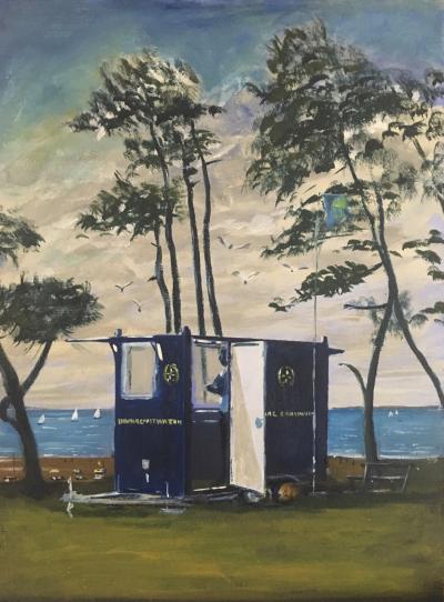 Painting of NCI Stone Point by Watchkeeper Colin Lewis 