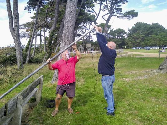 Erecting new aerials to improve VHF reception