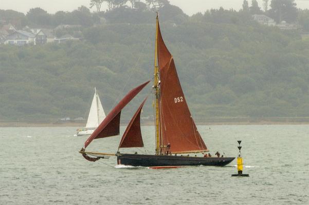 Famous gaff cutter Jolie Brise at Lepe Spit 