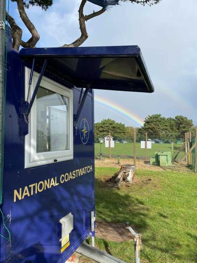 Rainbow behind NCI Stone Point