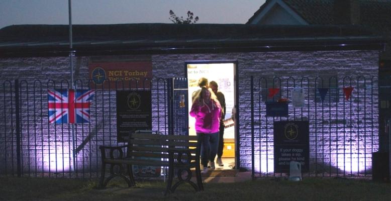 NCI Torbay station illuminated for the Queen's Platinum Jubilee