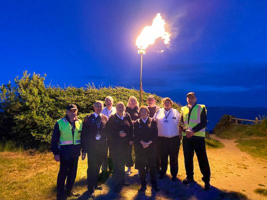 NCI Watchkeepers volunteer at Platinum Beacon lighting