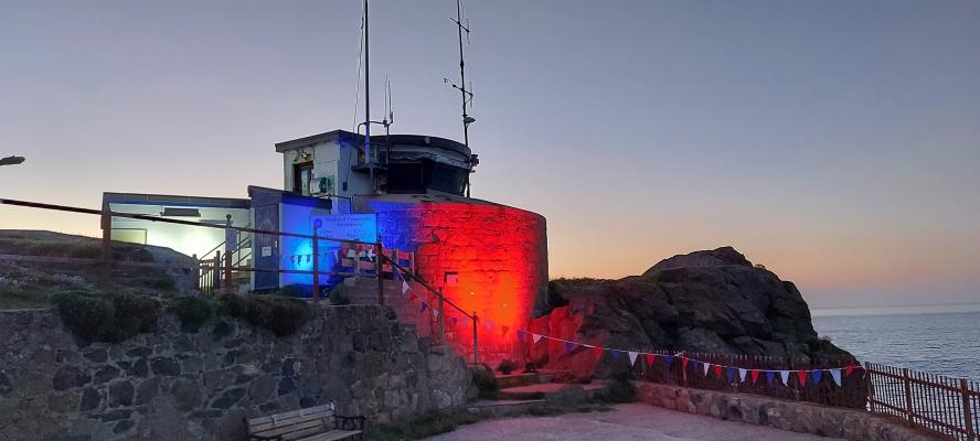 NCI St Ives illuminated for the Queens Platinum Jubilee'