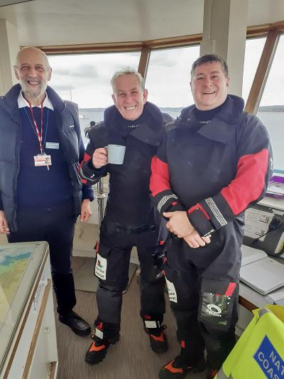 Hamble Lifeboat visitors in Calshot Tower