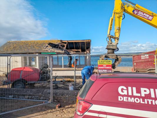 The Station building being demolished by CWH Demolition