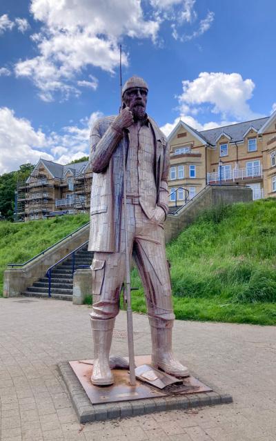 High Tide & Short Wellies - Steel sculpture by Ray Lonsdale