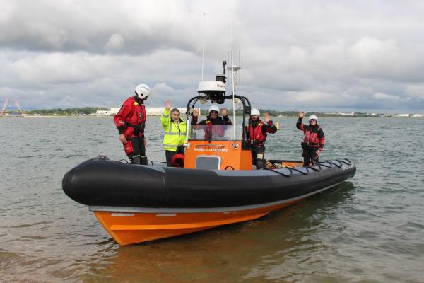 NCI 30th Anniversary Flag departs Calshot