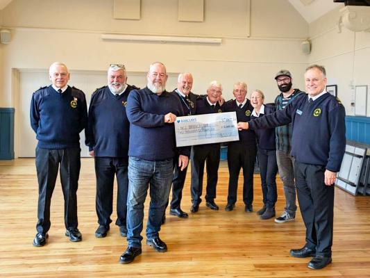 Cheque received from Brancaster Staithe Shanty Festival 