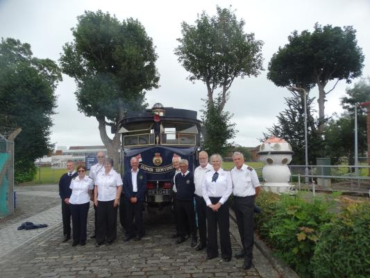 NCI 30th Anniversary - The Flag Arrives at the Submarine Museum, Gosport for handover to NCI Gosport