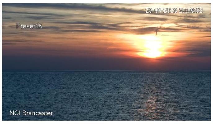 Sunset at Brancaster from station web cam
