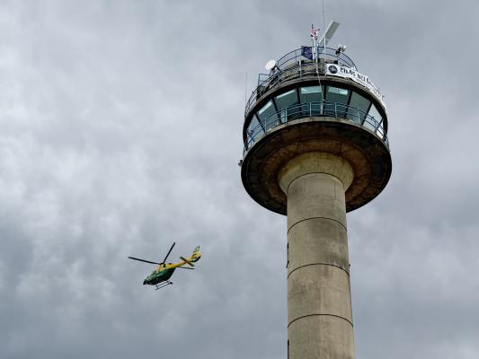 Air Ambulance departs Calshot 