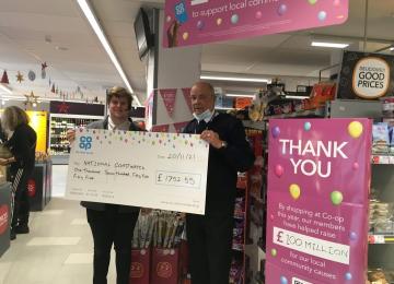 NCI Folkestone receive donation from local Co-op