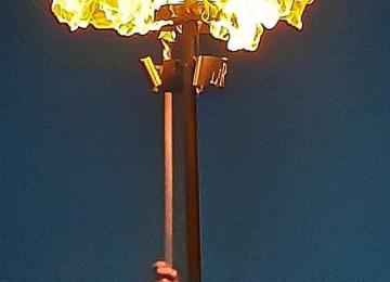 Lighting the Platinum Jubilee Beacon