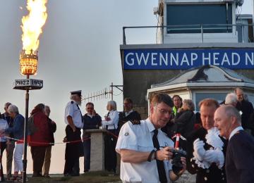 High Sheriff of Cornwall lights Queen's Platinum Beacon