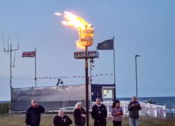 NCI Skegness light their Queen's Platinum Beacon