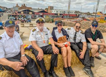 30th Anniversary Flag Relay - arrival at Mablethorpe
