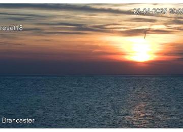 Sunset at Brancaster from station web cam